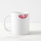 Mug Noix de rouge à lèvres rose et rose moderne (Gauche)