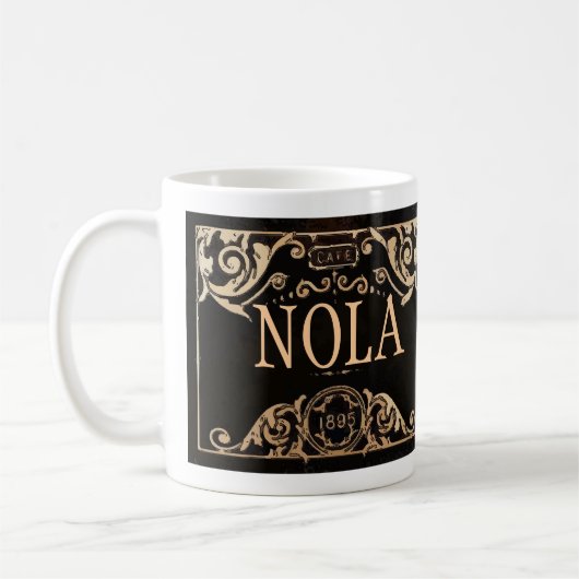 Mug NOLA Cafe, modifier le nom (Gauche)