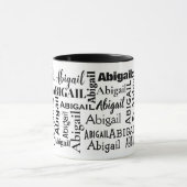 Mug Nom ABIGAIL noir en blanc (Centre)