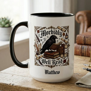 Mug Nom académique sombre corbeau gothique