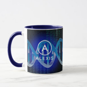 Mug Nom ADN ID Science Monogramme