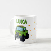 Mug Nom Age Anniversaire Camion Monstre (Devant gauche)