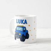 Mug Nom Age Anniversaire Camion Monstre (Devant gauche)