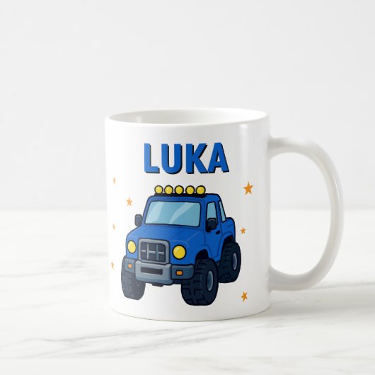 Mug Nom Age Anniversaire Camion Monstre (Droite)