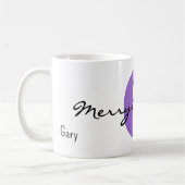 Mug Nom, Améthyste de février | Joyeux Noël (Gauche)