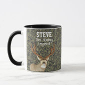 Mug Nom amusant Mule Deer Chasse Légende Sports Camo (Gauche)
