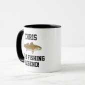 Mug Nom amusant Pêche Légende Redfish Sports (Devant gauche)