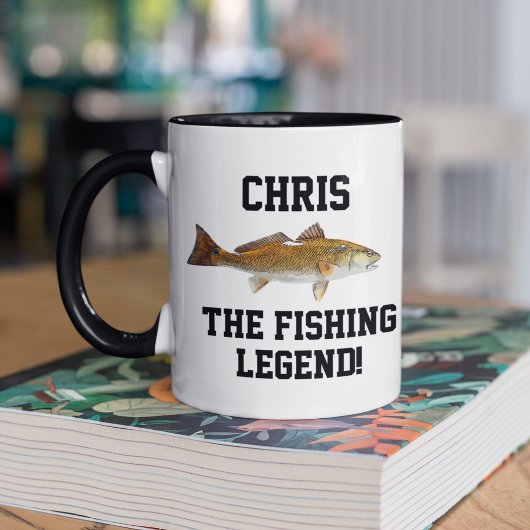 Mug Nom amusant Pêche Légende Redfish Sports