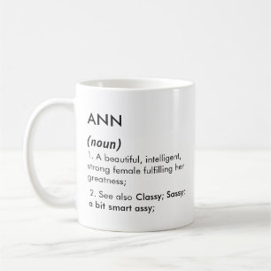 Mug Nom Ann, Nom modifiable, Nom personnalisé