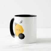 Mug Nom Année Rucher Jaune Abeille Mignonne pour A (Devant gauche)