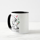 Mug Nom arabe Palestine et Gaza avec drapeau palestini (Devant gauche)