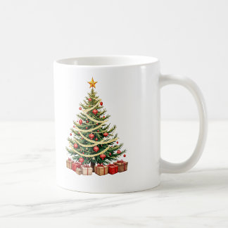 Mug Nom, Arbre Traditionnel Décoré, Joyeux Noël