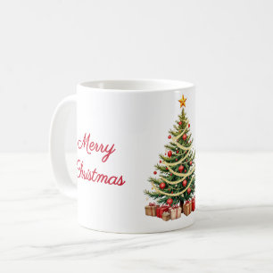 Mug Nom, Arbre Traditionnel Décoré, Joyeux Noël