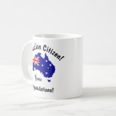 Mug NOM Australie Citoyenneté Félicitations Drapeau (Devant gauche)