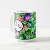 Mug Nom Ava Avec Vol Des Papillons, (Devant gauche)