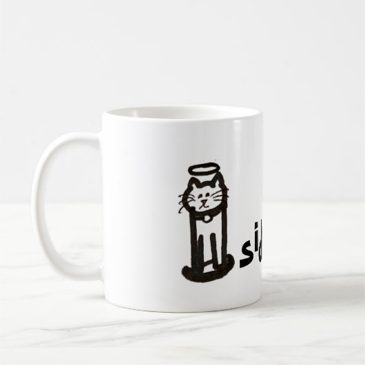 Mug - Nom avec lettre de chat initiale I (Gauche)