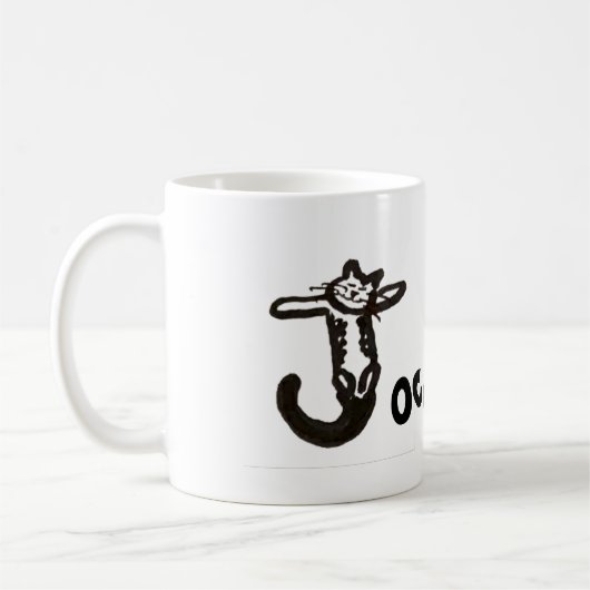 Mug - Nom avec lettre de chat initiale J (Gauche)