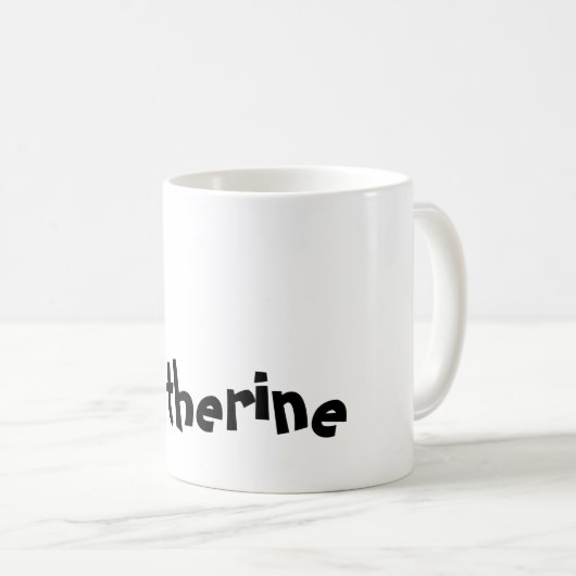 Mug - Nom avec lettre de chat initiale K (Devant droit)