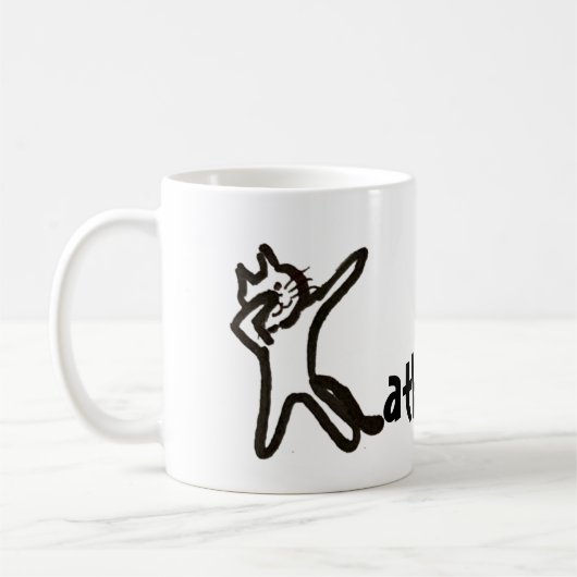 Mug - Nom avec lettre de chat initiale K (Gauche)