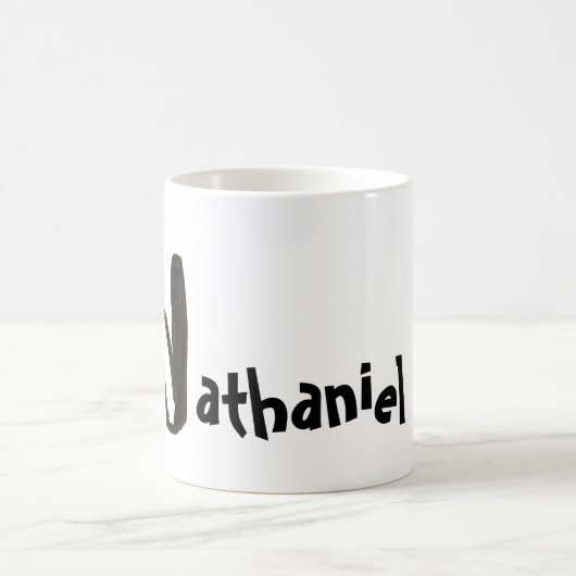 Mug - Nom avec lettre de chat initiale N (Centre)