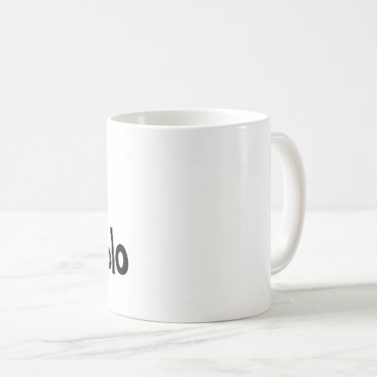 Mug - Nom avec lettre de chat initiale P (Devant droit)