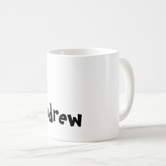 Mug - Nom avec lettre initiale de chat A (Devant droit)