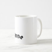 Mug - Nom avec lettre initiale de chat D (Devant droit)