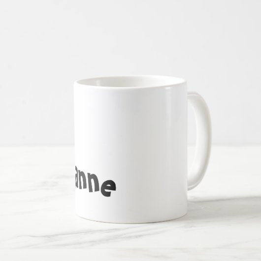 Mug - Nom avec lettre initiale de chat D (Devant droit)