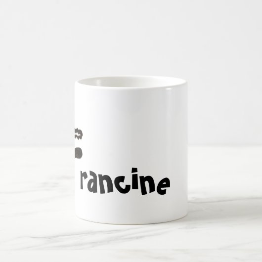 Mug - Nom avec lettre initiale de chat F (Centre)