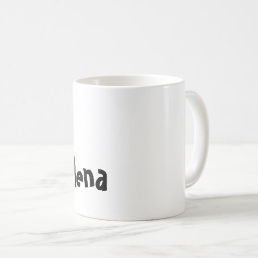 Mug - Nom avec lettre initiale de chat H (Devant droit)