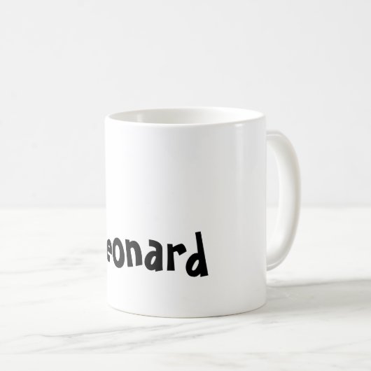 Mug - Nom avec lettre initiale de chat L (Devant droit)