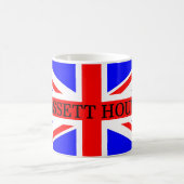 Mug nom basset hound sur drapeau (Centre)
