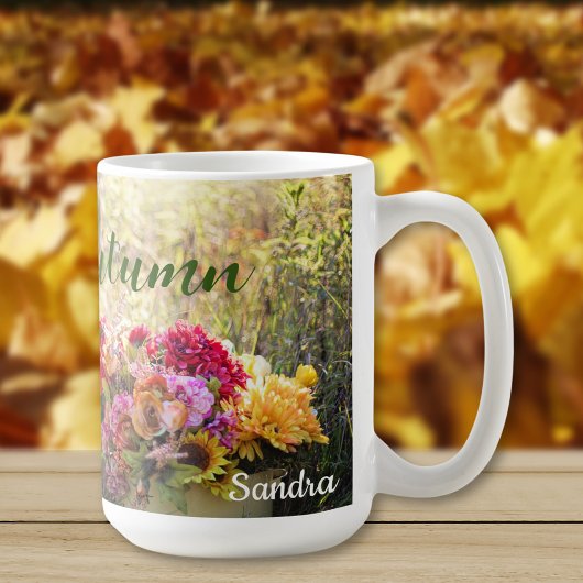 Mug Nom, belle couleur d'automne Imprimer 15oz café Mu