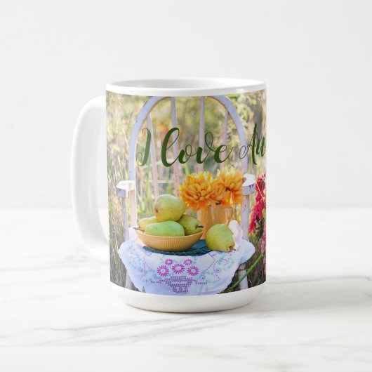 Mug Nom, belle couleur d'automne Imprimer 15oz café Mu (Devant gauche)