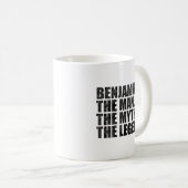 Mug Nom Benjamin,Benjamin L'Homme La Légende (Devant droit)
