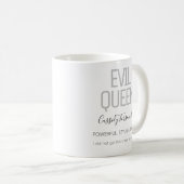 Mug Nom Black Grey Evil Queen (Devant droit)
