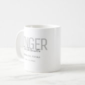 Mug Nom Black Grey Singer (Devant gauche)