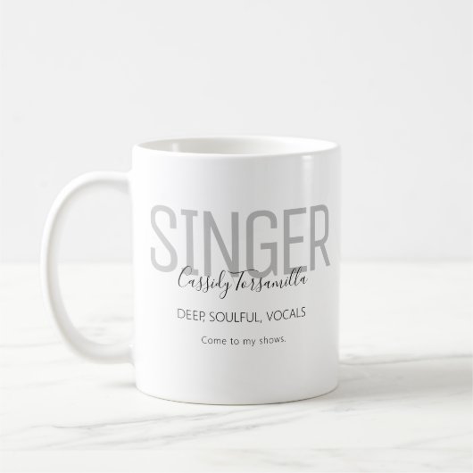 Mug Nom Black Grey Singer (Gauche)