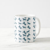 Mug Nom bleu mou Monogram Unicorn Motif (Devant droit)