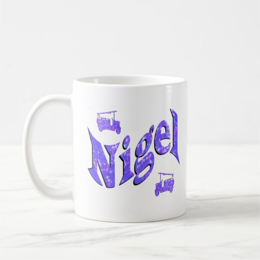 Mug Nom Blue Nigel Avec Camions Fire, (Gauche)
