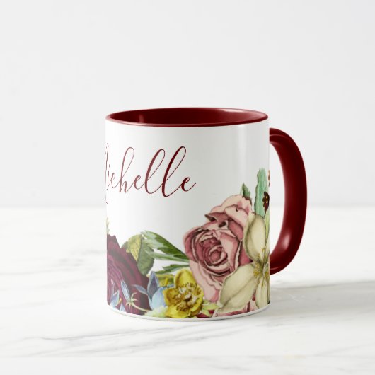 Mug Nom botanique floral (Devant droit)