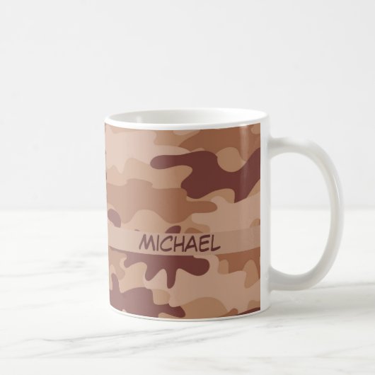Mug Nom bronzage Brown de camouflage de Camo (Droite)