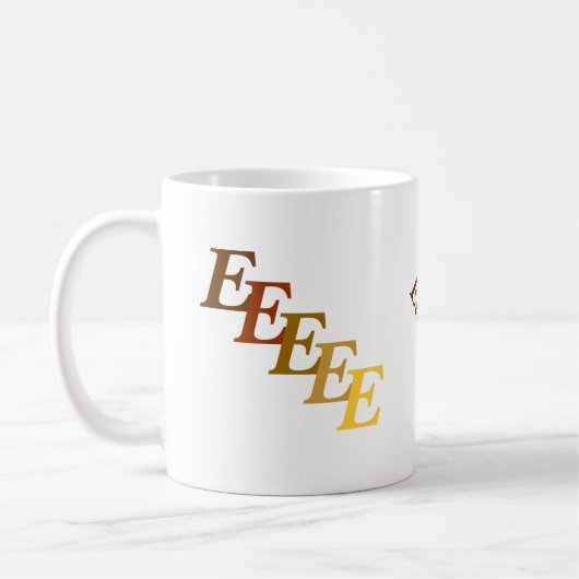 Mug - Nom Brown avec initiales (Gauche)