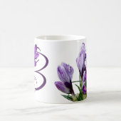 Mug Nom Bryony personnalisable Fleurs violettes monogr (Centre)