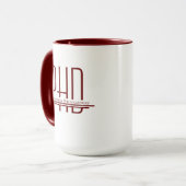 Mug Nom Burgundy PhD (Devant gauche)