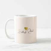 Mug Nom Calligraphie Monogramme Cœur (Gauche)