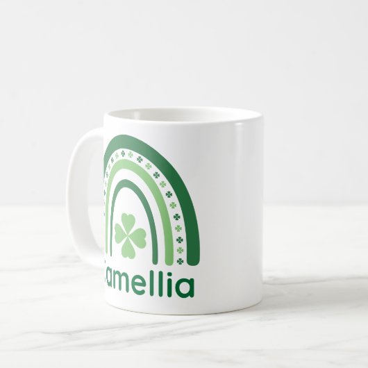 Mug Nom Camellia Clover Boho Arc-en-ciel (Devant gauche)