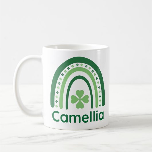 Mug Nom Camellia Clover Boho Arc-en-ciel (Gauche)