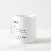 Mug nom Cheryl, nom éditable, nom personnalisé (Devant gauche)