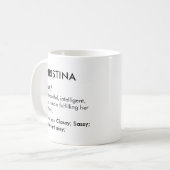 Mug Nom Christina, Nom modifiable, Nom personnalisé (Devant gauche)